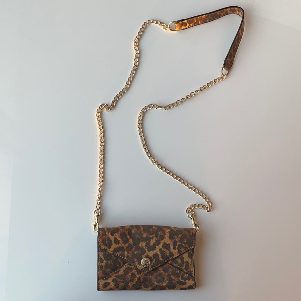 Rebecca Minkoff Cheetah Clutch / On A Chain Wallet